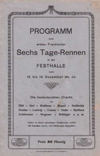Programmheft Frankfurter Sechstagerennen 1910
