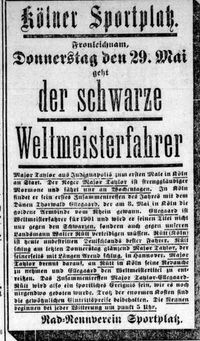 Zeitungsannonce 1902