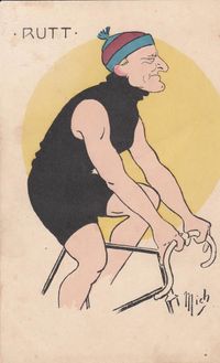 Walter Rütt in einer französischen Karikatur